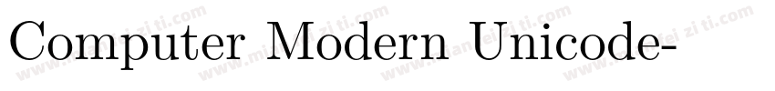 Computer Modern Unicode字体转换